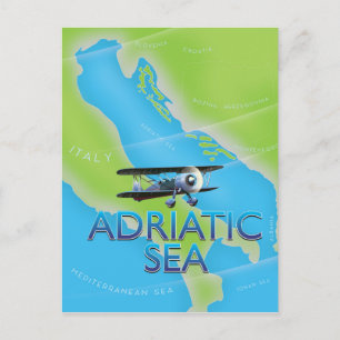 Postal Mapa del vuelo marítimo
