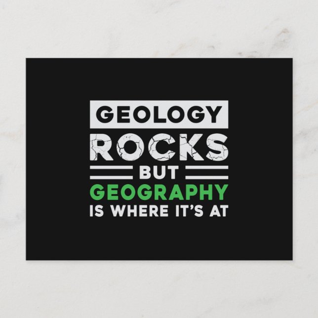 Postal Mapa divertido de profesores de geografía regalo d (Anverso)