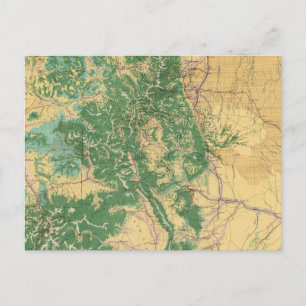 Postal Mapa económico de Colorado