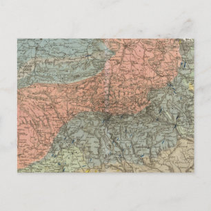 Postal Mapa especial de montañas gigantes