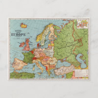 Mapa estándar de la vieja Europa del siglo XX