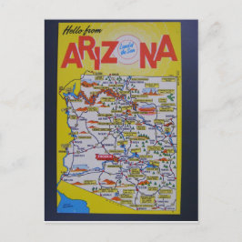 Postal Mapa estatal de Arizona