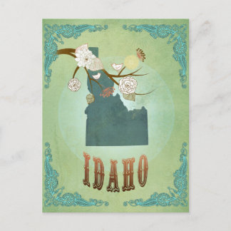 Postal Mapa estatal de Idaho - Verde