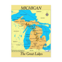 Mapa estatal de Michigan