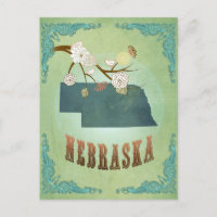 Mapa estatal de Nebraska - Verde