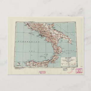 Postal Mapa estratégico de la Segunda Guerra Mundial de I