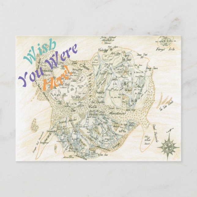 Postal Mapa etiquetado de Trino (Anverso)