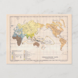 Postal Mapa etnográfico del mundo
