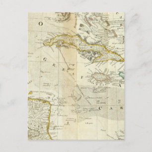 Postal Mapa exacto de la sección Sur de Norteamérica