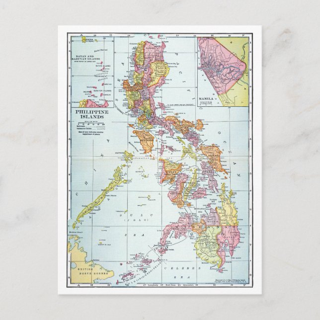 POSTAL MAPA: FILIPINAS, 1905 (Anverso)