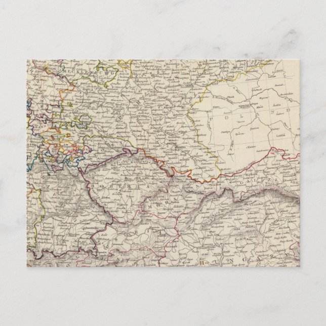 Postal Mapa general de Alemania (Anverso)