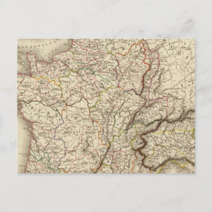 Postal Mapa general de Gaul