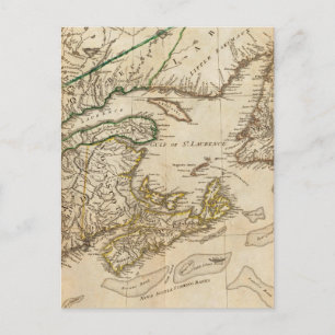 Postal Mapa general de las colonias británicas del norte