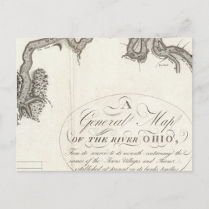 Postal Mapa General Del Río Ohio
