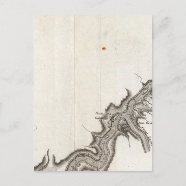 Postal Mapa general del río Ohio, llene el segundo (Anverso)