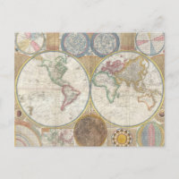 Mapa general vintage del mundo