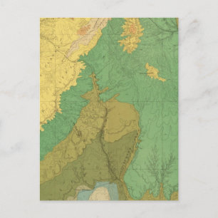 Postal Mapa Geológico De Las Terrazas Mesozoicas