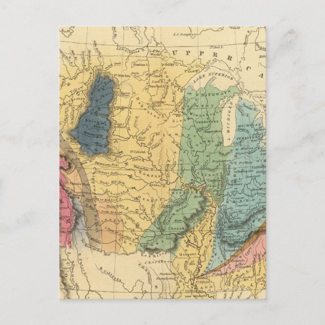 Postal Mapa geológico de los Estados Unidos (Anverso)