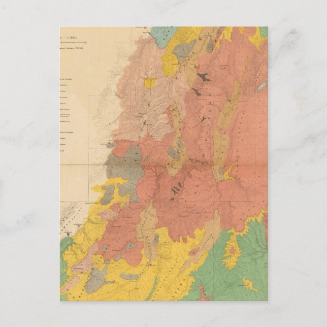 Postal Mapa geológico de Utah (Anverso)