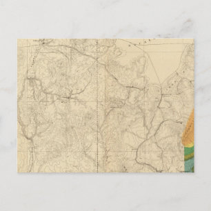 Postal Mapa Geológico Que Muestra La Parte Sudoeste