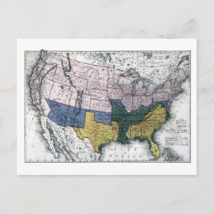 POSTAL MAPA: GUERRA CIVIL, 1864