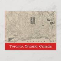Mapa histórico de la época de Toronto, Canadá