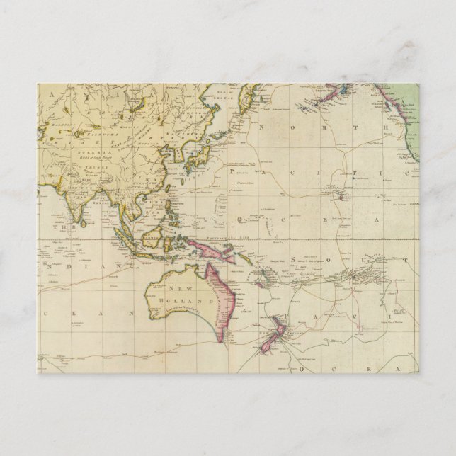 Postal Mapa histórico del gráfico general (Anverso)