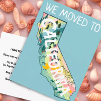 Mapa ilustrado de NEW ADDRESS Move California Stat