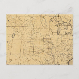 Postal Mapa infantil de Estados Unidos