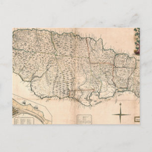 POSTAL MAPA: JAMAICA, 1755 2