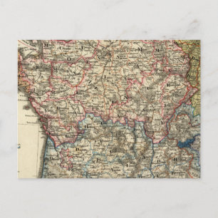 Postal Mapa lingüístico de Francia