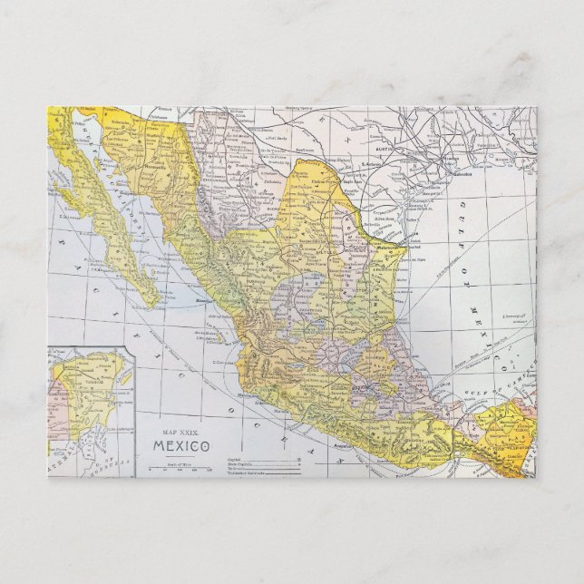 POSTAL MAPA: MÉXICO (Anverso)