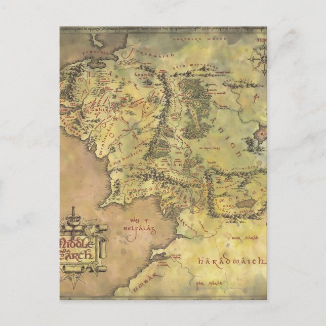 Postal Mapa MIDDLE EARTH™ (Anverso)