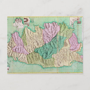 Postal Mapa militar de Córcega, 1768