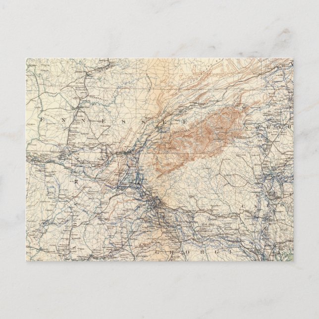 Postal Mapa militar, WT Sherman (Anverso)