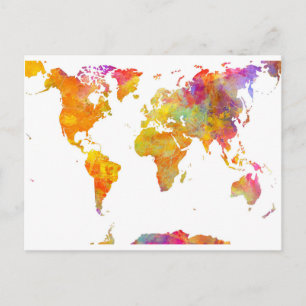 Postal mapa mundial
