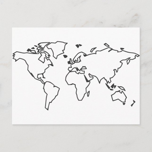 Postal Mapa mundial (Anverso)
