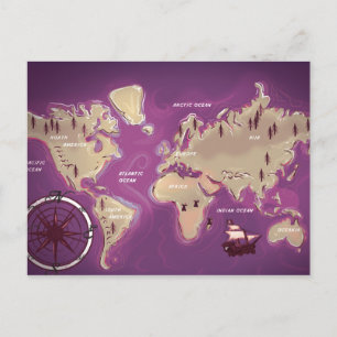 Postal Mapa mundial