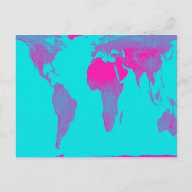 Postal Mapa mundial (Anverso)