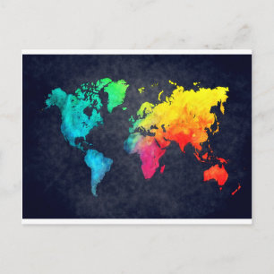 Postal mapa mundial