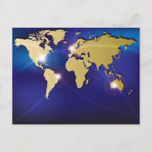 Postal Mapa mundial