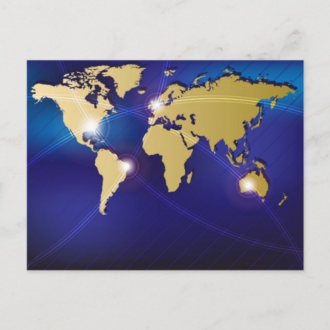 Postal Mapa mundial (Anverso)