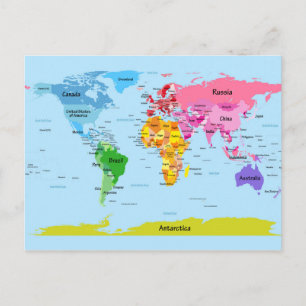 Postal Mapa mundial