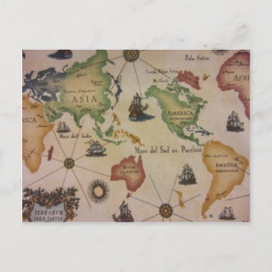Postal Mapa mundial