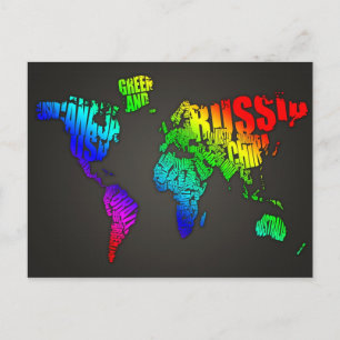 Postal Mapa mundial