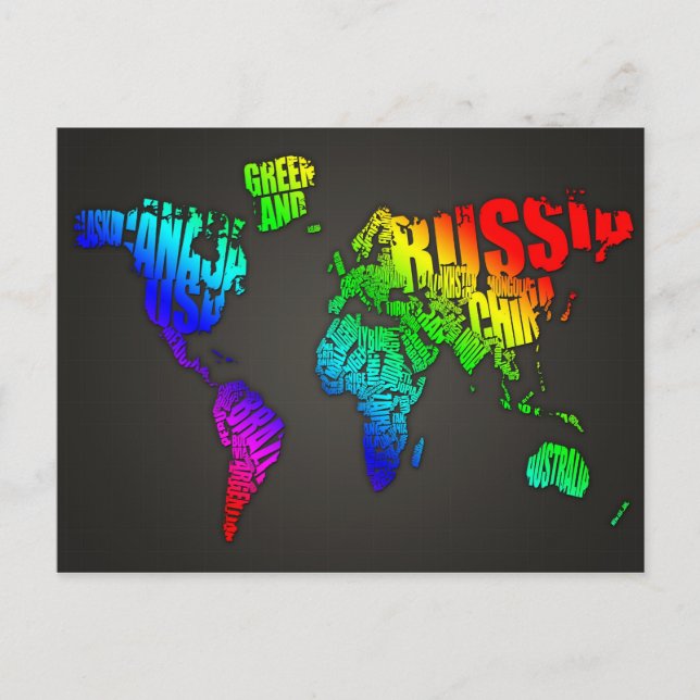 Postal Mapa mundial (Anverso)
