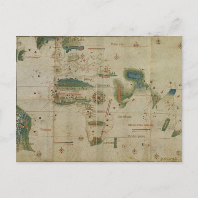 Postal Mapa mundial (Anverso)