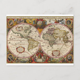 Postal Mapa Mundial 1630
