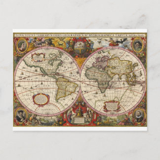 Postal Mapa Mundial 1630