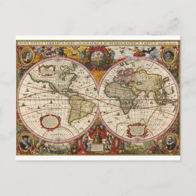 Postal Mapa Mundial 1630 (Anverso)